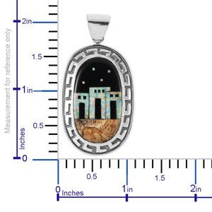 Unisex SANTA FE Style Black Onyx, pendant